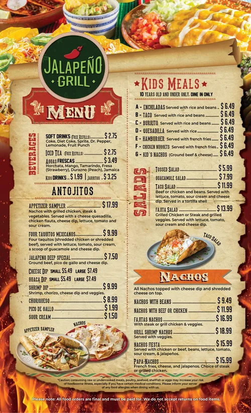 Menu page 1